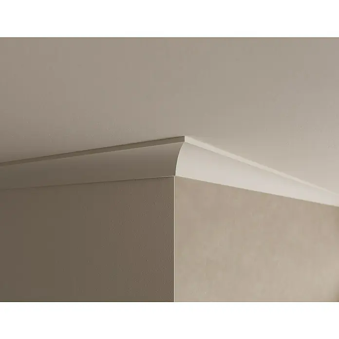 Nmc Decoflair Zierprofil Deckenleiste D20 - 6 Stk., 2 m x 50 mm x 50 mm, Extrudiertes Polystyrol (XPS) - Deckenleiste im Detail.