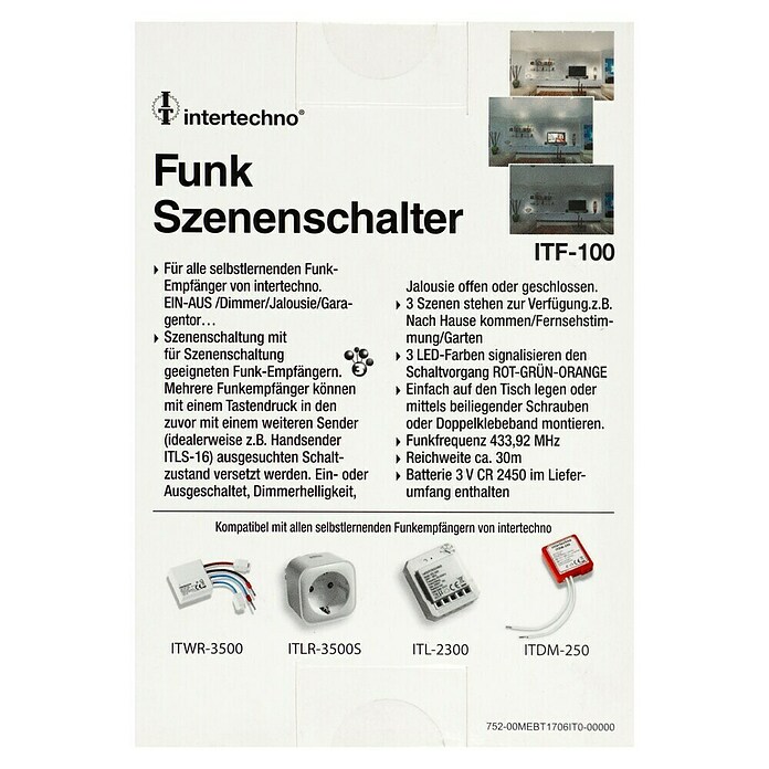 Intertechno Funksender ITF-100 (Reichweite ca.: 30 m, Batteriebetrieben) | BAUHAUS