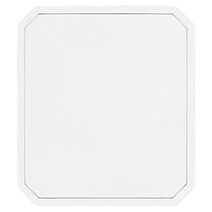Intertechno Funk-Einbauschalter ITL-2300 - 2.300 W - Weiße, quadratische Servierplatte mit abgerundeten Ecken, ideal für stilvolles Anrichten von Speisen.