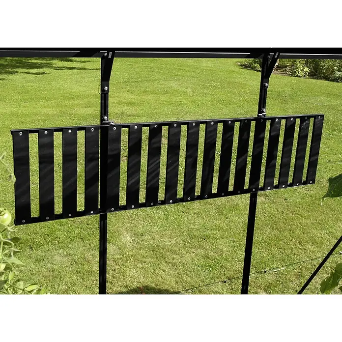 Vitavia Gewächshaus-Regal - Breite: 120 cm, Schwarz - Schwarzer Sichtschutz mit Latten und Befestigungselementen für Garten oder Terrasse, ideal zum Schutz der Privatsphäre.