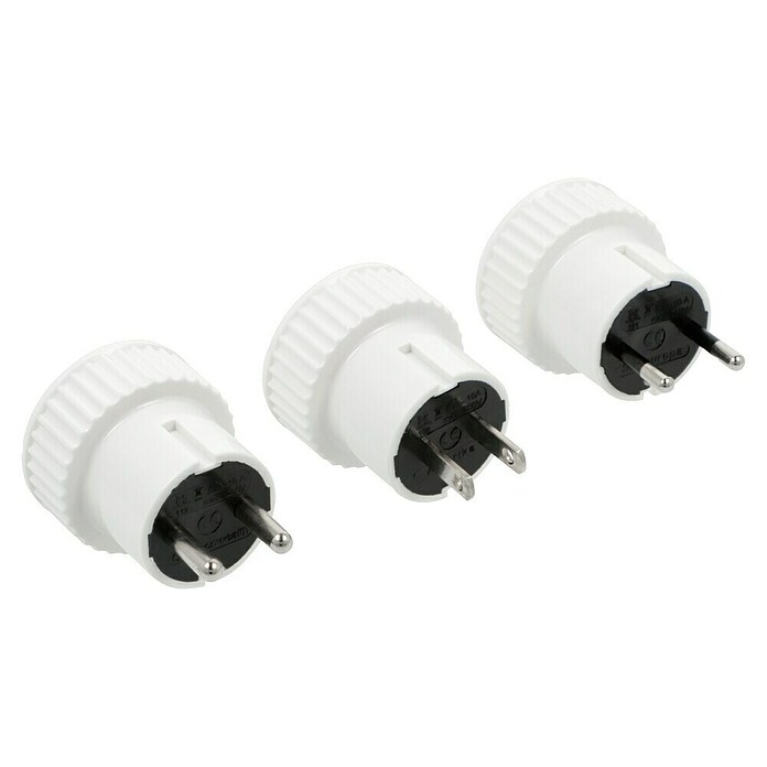 Voltomat Set priključkov 3-delni  (3 adapterji) | 3238 - Reisestecker | CBDD - Zwischenstecker | CBD - Verlängerungen, Tischsteckdosen, Kabelt | CB - Elektroinstallation | C - Elektro | BAUHAUS