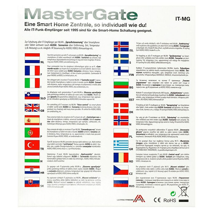 Intertechno Steuerzentrale Smart Home IT-MG (Reichweite ca.: 30 m, Ø x H: 80 x 30 mm, Mastergate App) | BAUHAUS