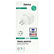 Hama Reiseadapter Europa nach USA, Kanada, Karibik, Japan & Ostasien (Netzsteckertyp Reiseadapter: Typ B (NEMA-5), Weiß) | BAUHAUS