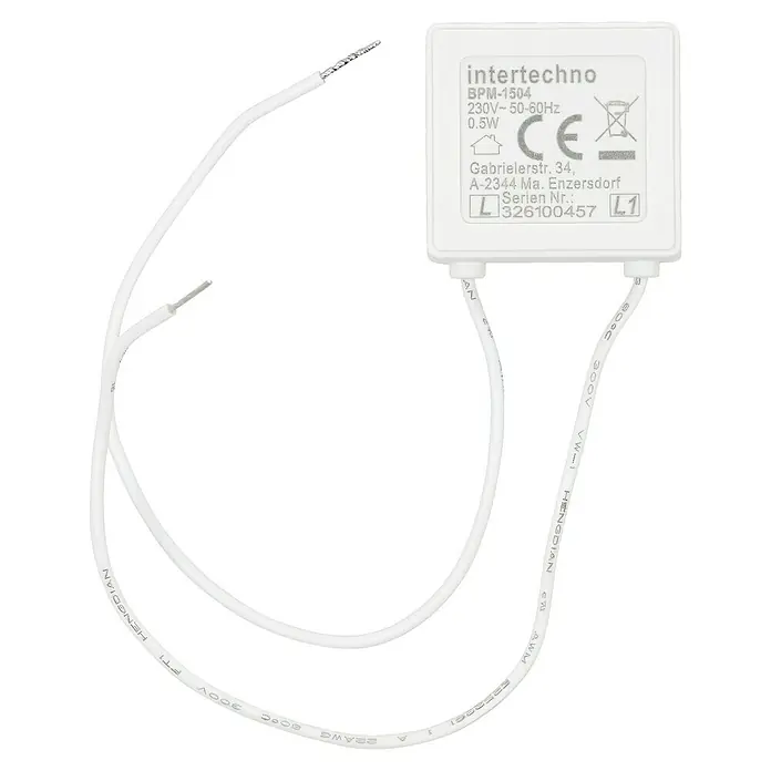 Intertechno Bypass-Modul LED-Freund BPM-1504 - Geeignet für: LED-Beleuchtung, 0,05 W - Das Intertechno BPM-1504 Funkmodul für Smart Home Anwendungen mit 230V-50-60Hz und 0.5W, ideal zur Steuerung von Geräten.