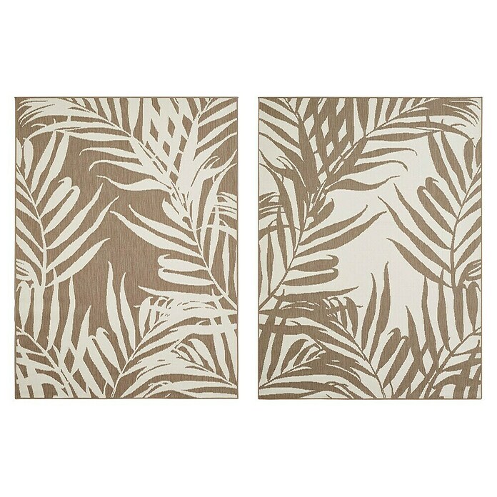 Outdoor-Teppich Wendeteppich Reno Palme (Taupe, 160 x 120 cm, 100 % Polypropylen) | BAUHAUS