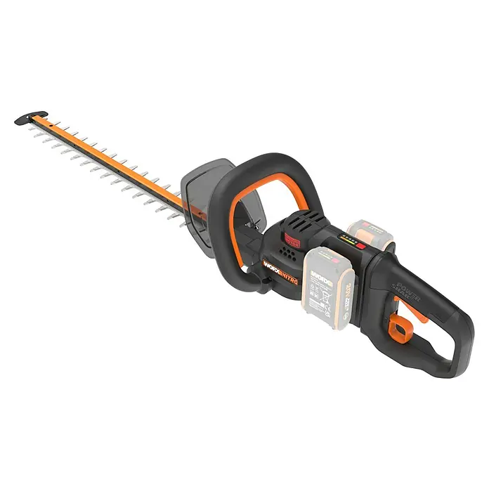 Worx PowerShare 20V Akku-Heckenschere WG286E.9 - 40 V, Li-Ionen, Ohne Akku, Schnittlänge: 58 cm - Abbildung einer Akku-Heckenschere von Worx Nitro, ideal für den präzisen und effizienten Gartenschnitt. Ein unverzichtbares Werkzeug für jeden Gartenliebhaber.