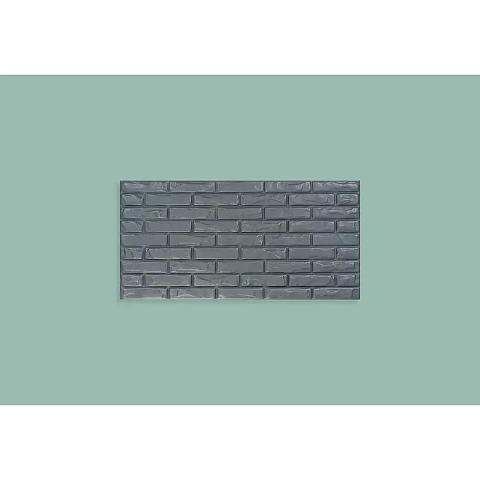 Nmc Decoflair Wandpaneel - Stone Wall Dark Grey, 100 x 50 cm, Kunststoff - Abbildung einer grauen Backsteinplatte, ideal für Innenarchitektur und Wandgestaltung. Eine moderne und stilvolle Wahl für jedes Zuhause.