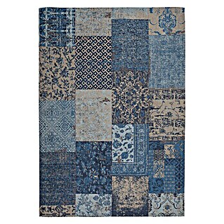 Kayoom Flachgewebeteppich Jacquard (Blau, L x B: 170 x 120 cm, 100 % Baumwolle)