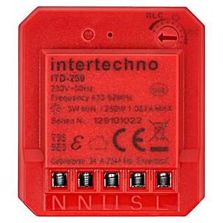 Intertechno Funk-Einbaudimmer ITD-250 für Schalter (Max. Leistung: 3-250 W)