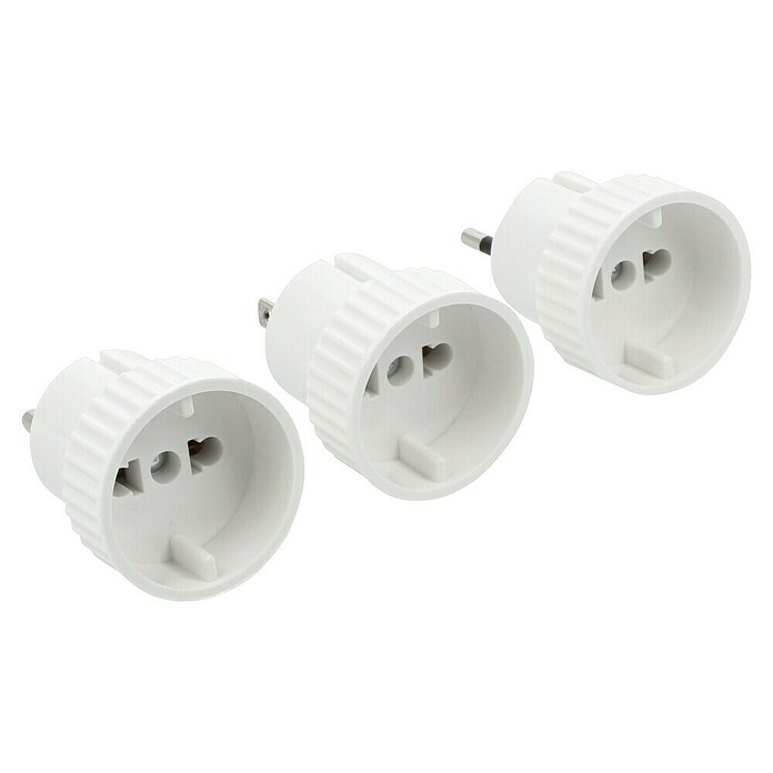 Voltomat Set priključkov 3-delni  (3 adapterji) | 3238 - Reisestecker | CBDD - Zwischenstecker | CBD - Verlängerungen, Tischsteckdosen, Kabelt | CB - Elektroinstallation | C - Elektro | BAUHAUS