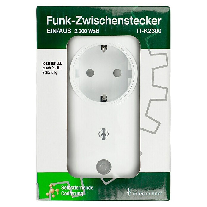 Intertechno Funksteckdose IT-K2300 (Weiß, Max. Anschlussleistung: 2.300 W) | BAUHAUS