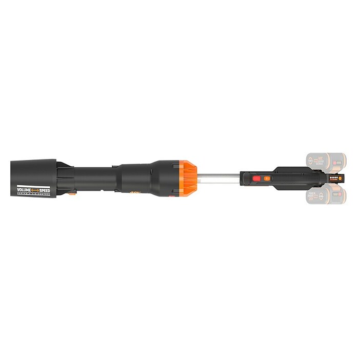 Worx PowerShare 20V Soplador de hojas de batería WG585E.9 (40 V, Sin batería, Velocidad de soplado: 266 km/h, Potencia de soplado: 1.053 m³/h) | BAUHAUS
