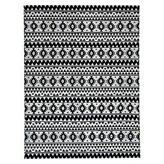 Kayoom Flachgewebeteppich Sunny 200 (Schwarz, 230 x 160 cm, 100% Polyester)