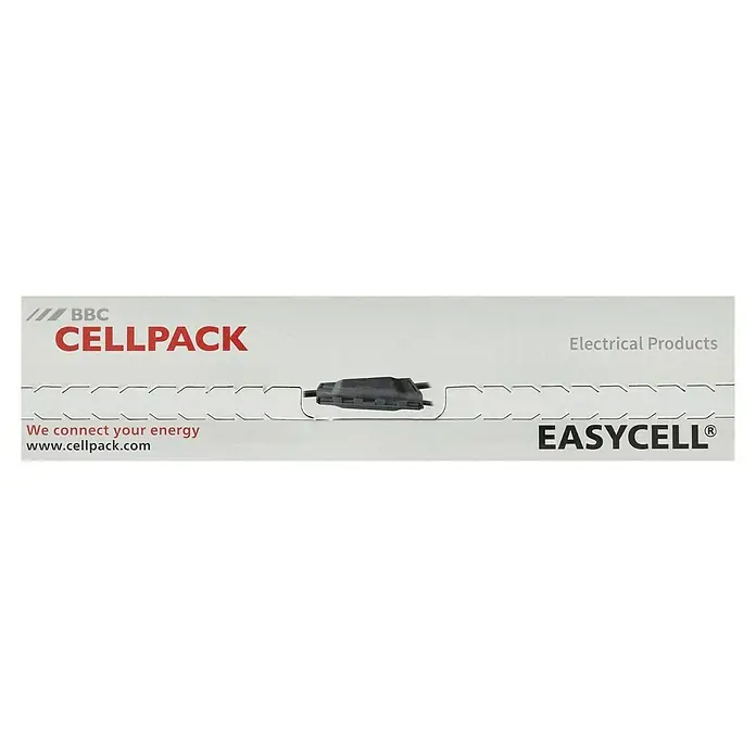 Cellpack Gelmuffe - Geeignet für: Max. 5 x 6 mm² - Nahaufnahme eines Easycell-Produkts von BBC Cellpack, das für elektrische Verbindungen entwickelt wurde.