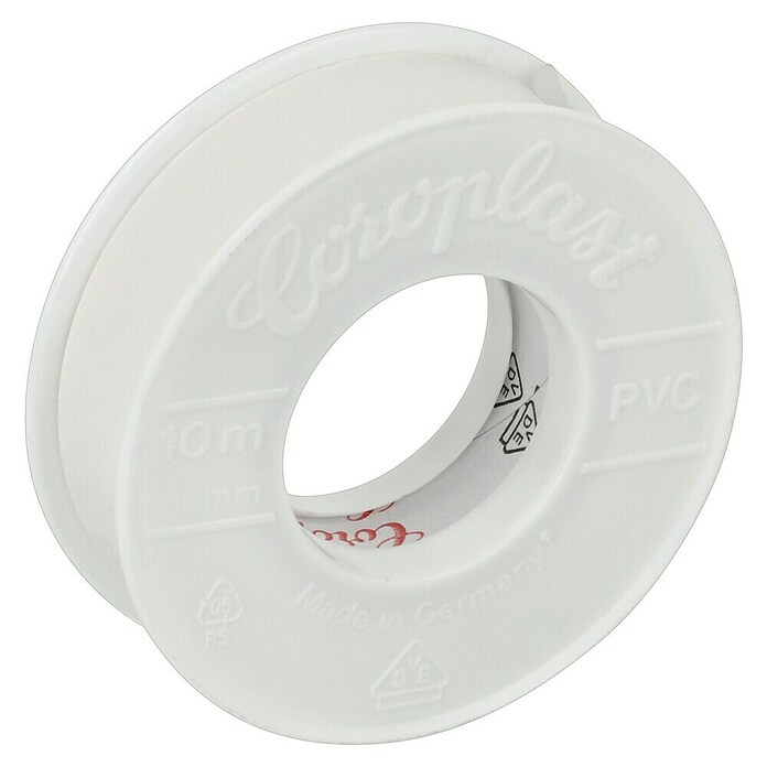 Coroplast PVC-Isolierband (10 m x 15 mm, Weiß)