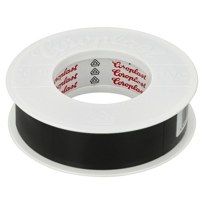 Coroplast PVC-Isolierband (25 m x 25 mm, Schwarz)
