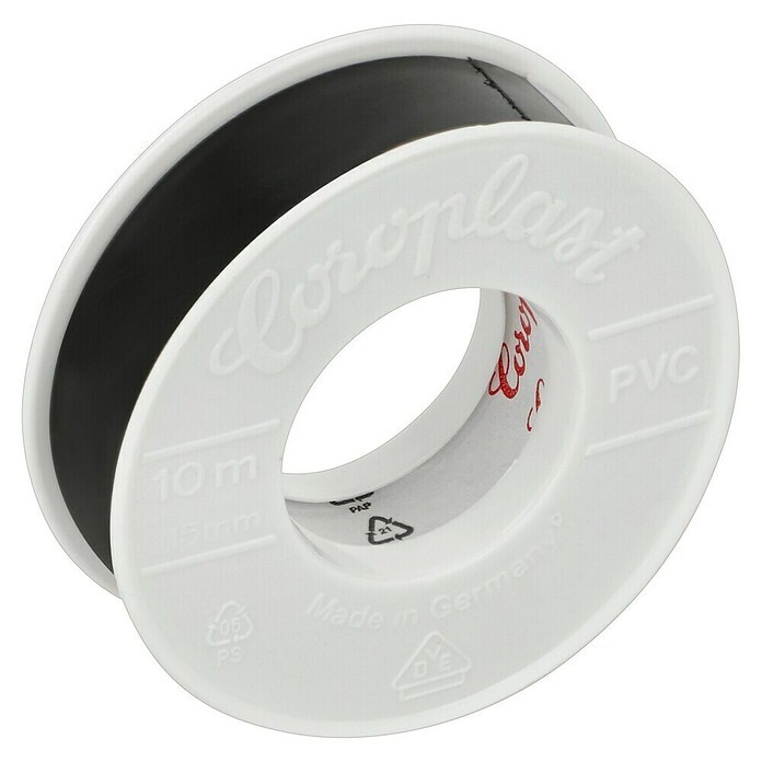 Coroplast PVC-Isolierband (10 m x 15 mm, Schwarz)