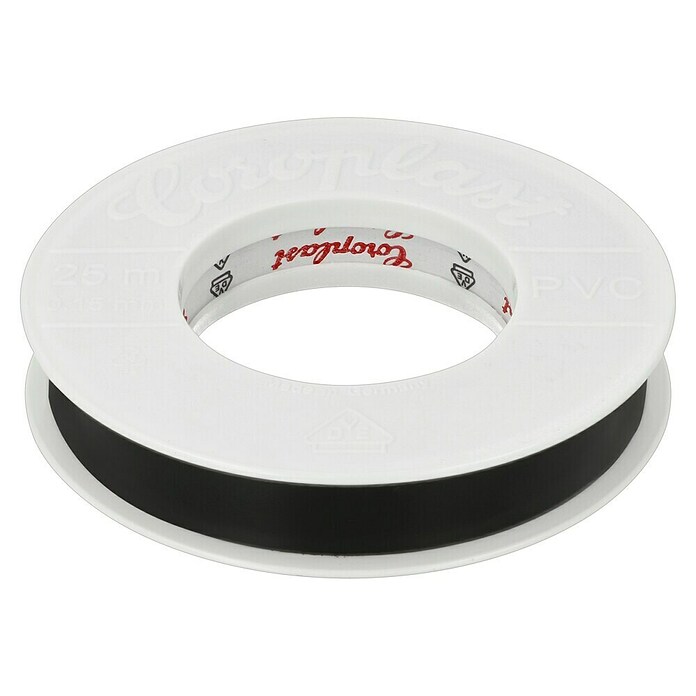 Coroplast PVC-Isolierband (25 m x 15 mm, Schwarz)
