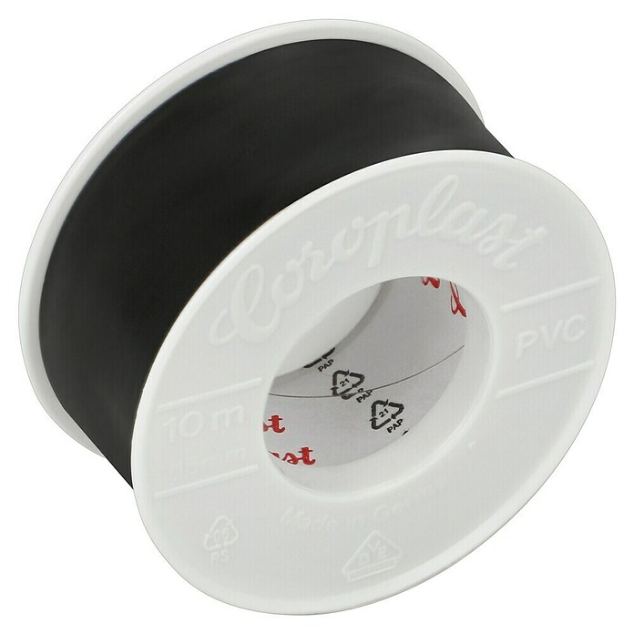 Coroplast PVC-Isolierband (10 m x 25 mm, Schwarz)