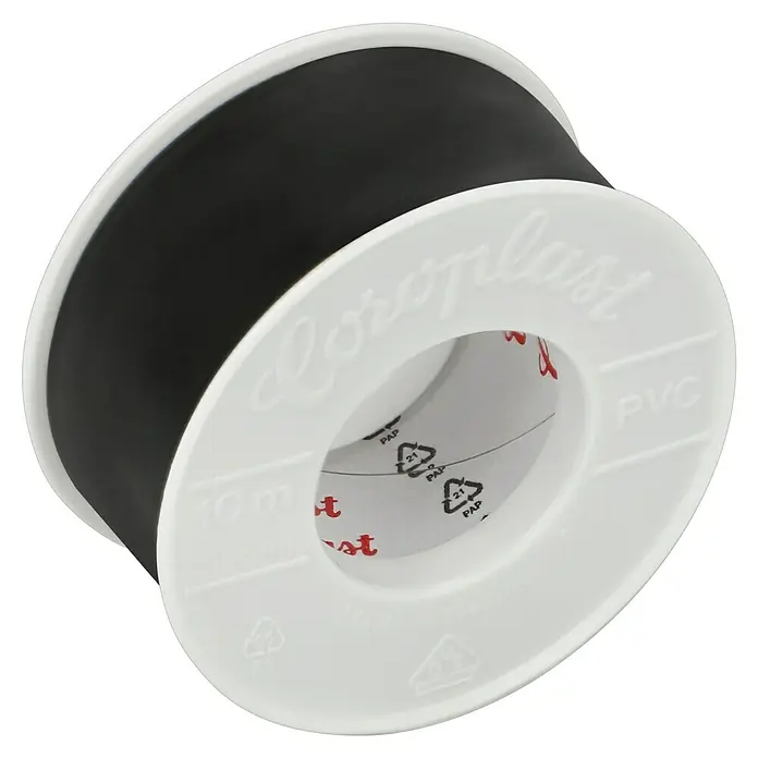 Coroplast PVC-Isolierband - 10 m x 25 mm, Schwarz - Rolle Coroplast Isolierband, ein unverzichtbares Hilfsmittel für sichere Elektroinstallationen und Reparaturen, die Schutz und Haltbarkeit bietet.