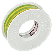 UniTEC Cinta aislante (Verde/Amarillo, 10 m x 15 mm x 0,15 mm)