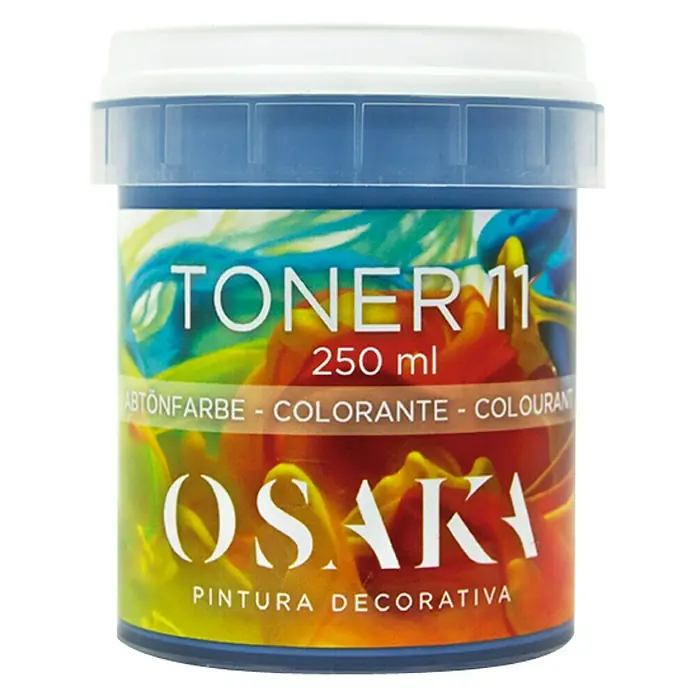 Osaka Colorante Toner - Azul intenso, 250 ml - Bote de pintura para teñir Toner 11, con 250ml, perfecto para mezclar tonos personalizados para pintura decorativa y proyectos creativos.