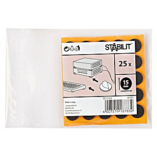 Stabilit Podstavki iz filca (Premer: 15 mm, Lepljenje, 25 kos, Črna)