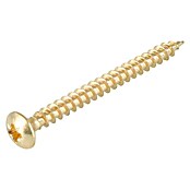 Stabilit Tornillo para tableros de aglomerado (Ø x L: 4,5 x 50 mm, Acero latonado, 15 uds., Cabezal lenticular, Ranura en forma de cruz Pozidriv)