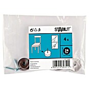 Stabilit Tope de plástico (Ø x Al: 24 x 10 mm, Con tornillo, Marrón)