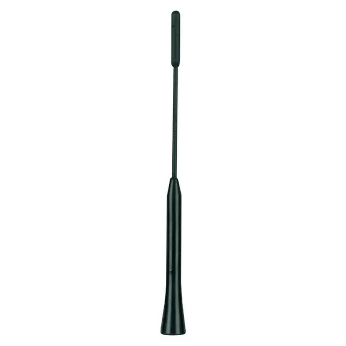 Antena extensible de recambio - Largo: 20 cm - Una antena de coche negra y larga con un diseño elegante y una punta redondeada para una recepción óptima.
