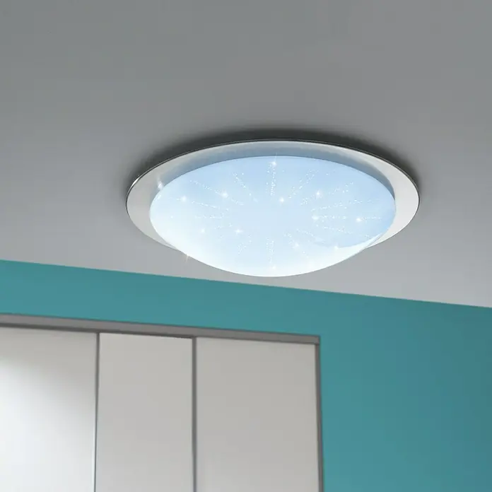 Tween Light Plafón LED Oria - 35 W, Blanco, Blanco neutro - Lámpara de techo moderna con efecto de cielo estrellado, que añade un toque especial a cualquier habitación. La luz es brillante y acogedora.