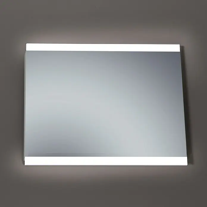 Camargue Espejo con luz Ilse Up & Down - An x Al: 120 x 80 cm - Un espejo cuadrado con iluminación integrada en la parte superior e inferior, ideal para diseños de baño modernos.