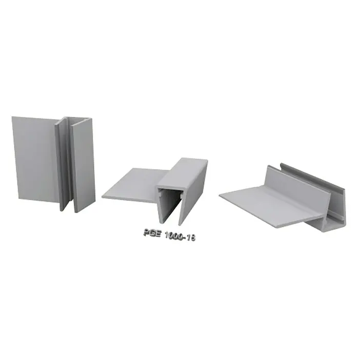 Perfil de sellado de cruce - 200 x 2,52 x 1,3 cm, Transparente - Perfiles de aluminio: Una presentación de tres piezas de perfiles de esquina para diversas aplicaciones de construcción y bricolaje.