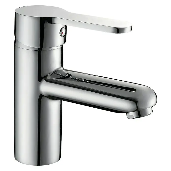Cosmobath Aurora Grifo de lavabo - Cromo, Brillante - Grifo de lavabo monomando cromado brillante con diseño moderno para baños y cocinas.