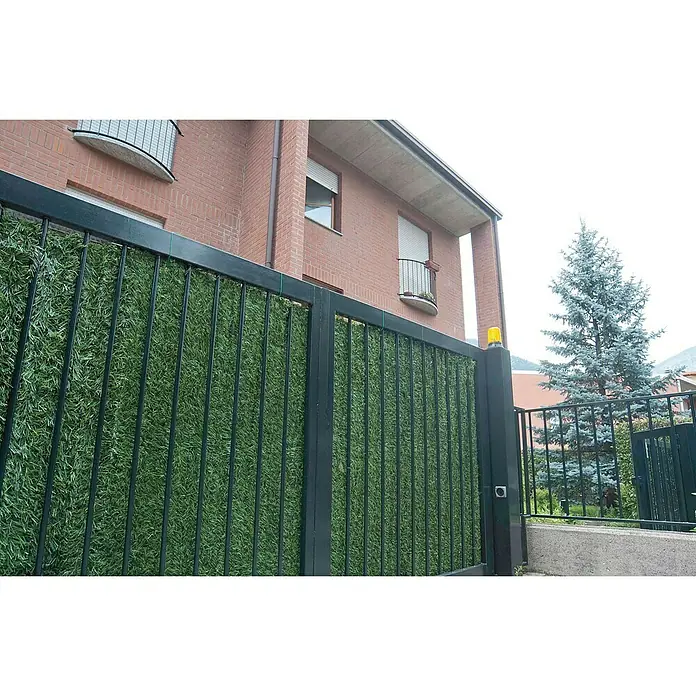 Ocultación Seto artificial Optima - Verde, L x Al: 3 x 1 m - Valla de jardín con seto artificial para mayor privacidad y estética. La pantalla de privacidad verde crea un ambiente agradable en el jardín.