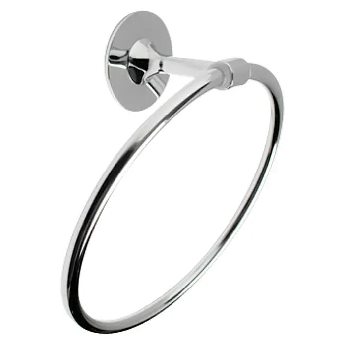 Bath Stage B-Full Toallero de anilla - Ancho: 16 cm, Tipo de montaje: Pegado, Resplandeciente - Un toallero de aro redondo cromado brillante para el baño, montado en la pared. Elegante y funcional.