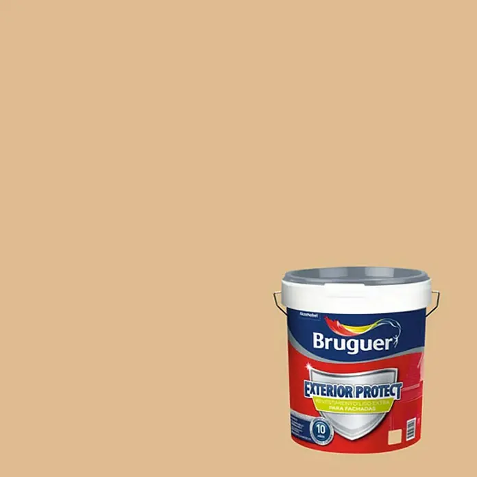 Bruguer Pintura para fachadas de acrilato puro Exterior Protect Extra - Arena, 15 l - Bote de pintura "Bruguer Exterior Protect" para fachadas en un cálido tono beige. Ideal para protección duradera y hermosos exteriores.