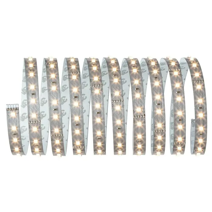 Paulmann MaxLED 500 Tira LED MaxLED Kit 500 - Largo: 3 m, Color de luz: Blanco cálido, 20 W, 1.650 lm - Tira de luz LED enrollada que emite un brillo blanco cálido, con respaldo adhesivo. Ideal para iluminación interior y proyectos de decoración.