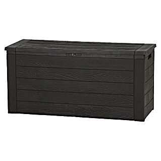 Jelenia Plast Baúl para jardín Woody (119 x 45 x 57 cm, Plástico, Antracita)