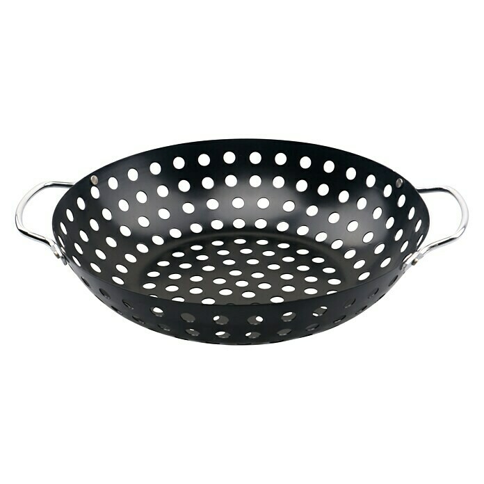 Grillstar GemüsewokDurchmesser: 28 cm, Mit Löchern Front View