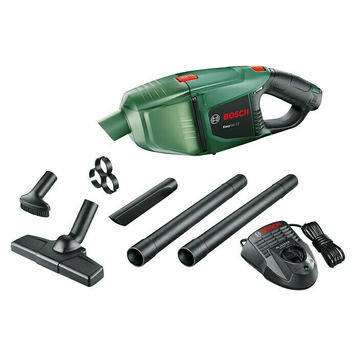 Bosch Akku-Handstaubsauger EasyVac 1212 V, Li-Ionen, 2 Ah, 1 Akku, Luftmenge: 1.200 l/min Front View