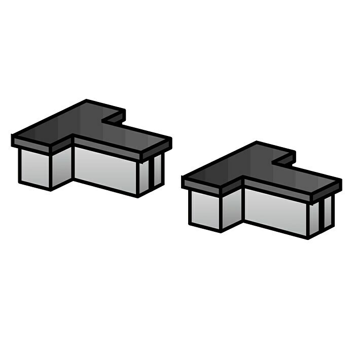 Scholz System Abdeckkappen-Set (2 Stk., Kunststoff)