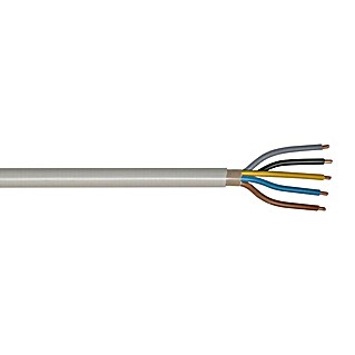 Kabel s plaštom po dužnom metru (Broj parica: 5, 10 mm², Sive boje)