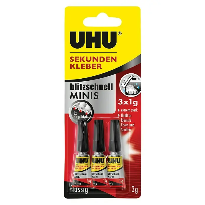 UHU Sekundenkleber Blitzschnell Minis