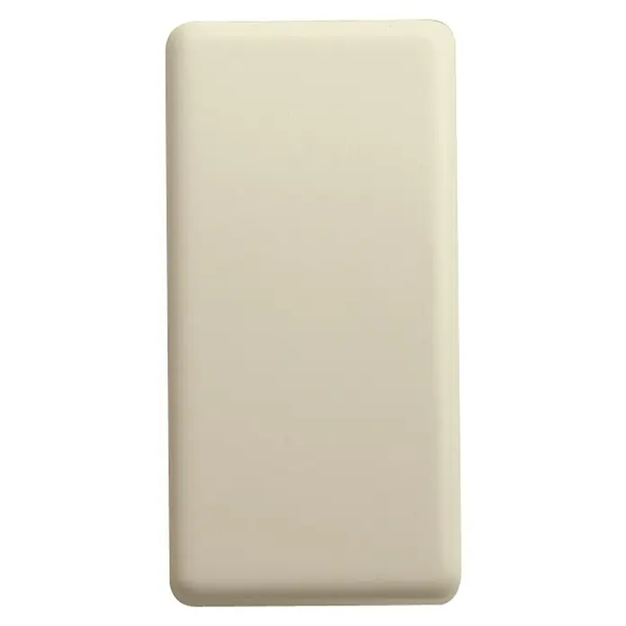 Simon 27 Conmutador - Marfil, Montaje en la pared - Cubierta rectangular color crema con esquinas redondeadas, ideal para proteger interruptores y enchufes en el hogar.