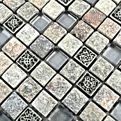 Mosaikfliese Quadrat Crystal Mix XCM M710 (30 x 30 cm, Grau, Matt)
