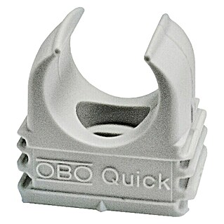 OBO Rohrschelle Quick-Schelle (Geeignet für: Installationsrohr M16, Lichtgrau, Kunststoff, 100 Stk.)