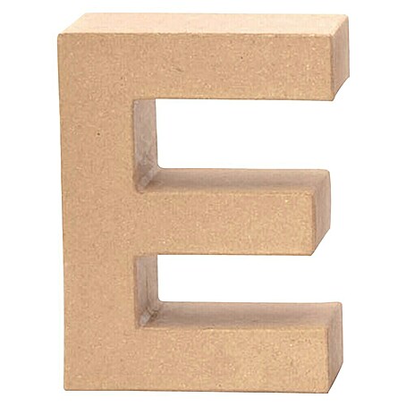 Glorex Papp-Buchstabe (Motiv: E, Pappe, L x B x H: 17,5 x 11,5 x 5,5 cm)