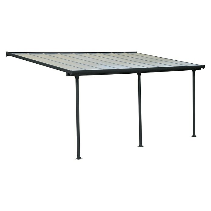 Solid Elements Terrassenüberdachung Martina (Tiefe: 3 m, B x H: 5,46 x 2,1 m, Anthrazitgrau)