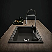 Poalgi Fregadero encastrable City 320 (51 x 62 cm, Gelcoat, Negro)